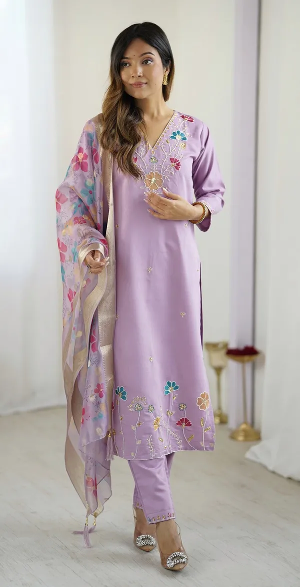 Purple_Cotton_Embroidered_Kurta_Salwar_Set_For_Women