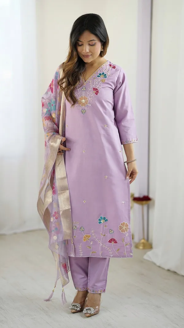 Purple_Cotton_Embroidered_Kurta_Salwar_Set_For_Women