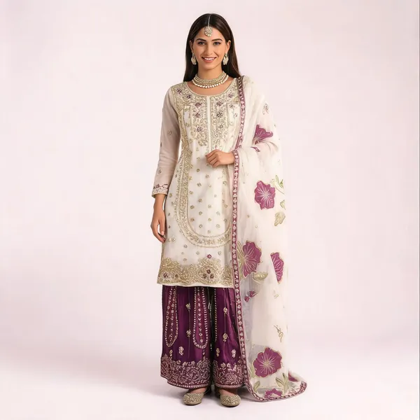 Purple_Silk_Straight_Embroidered_Kurta_Set_For_Women