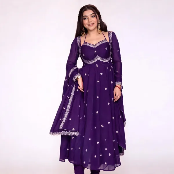 Purple_Georgette_Embroidered_Anarkali_Kurta_Dupatta_Set_For_Women