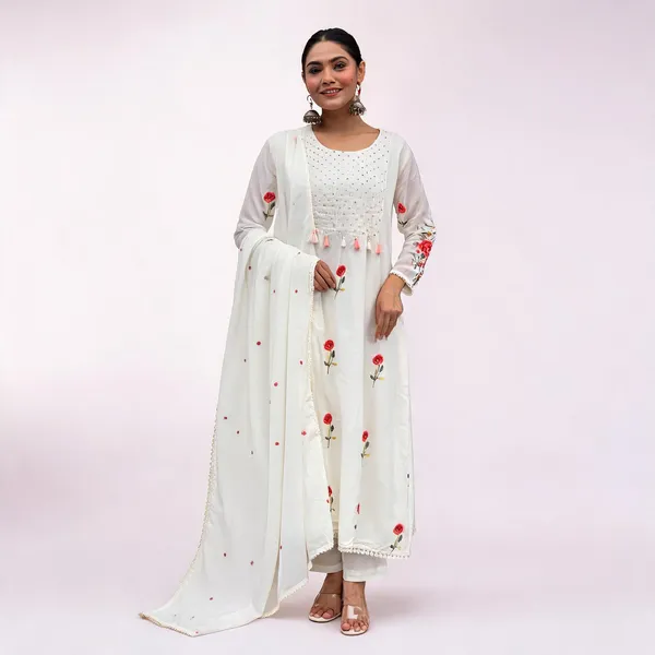 White_Cotton_Embroidered_Straight_Kurta_Set_For_Women