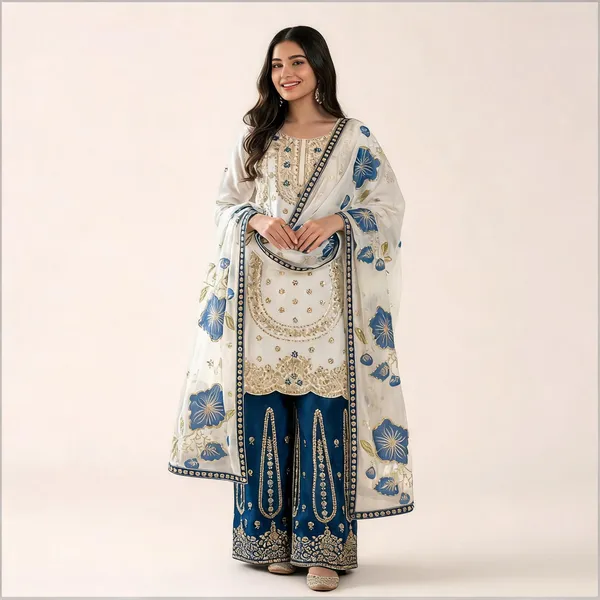 Blue_Cotton_Embroidered_Kurta_Set_For_Women