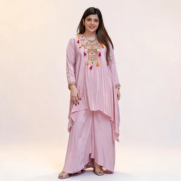 Pink_French_Crepe_A-Line_Embroidered_Kurta_Set_For_Women