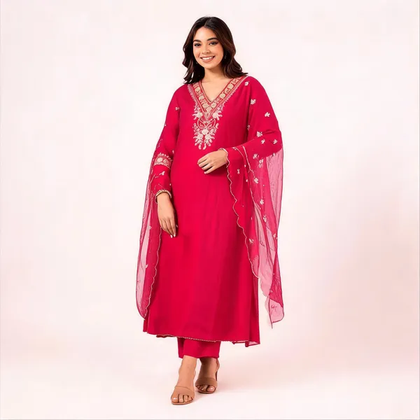 Pink_Chanderi_Anarkali_Zari_Embroidered_Kurta_Churidar_Set_For_Women