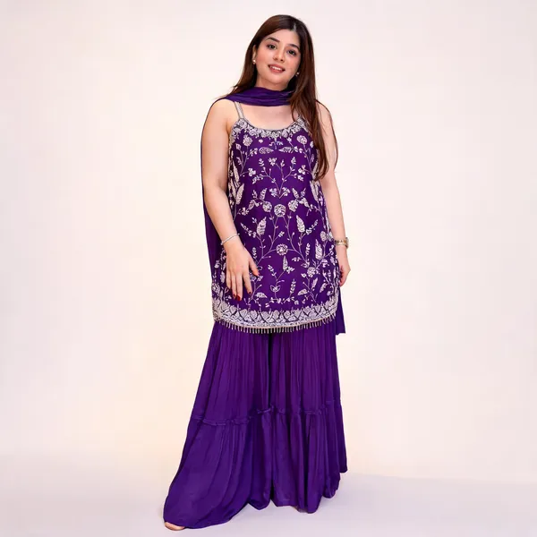 Purple_Polyester_Halter_Neck_Embroidered_Sharara_Set_For_Women