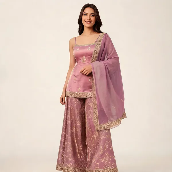 Purple_Satin_Sleeveless_Sequin_Embroidered_Sharara_Set_For_Women