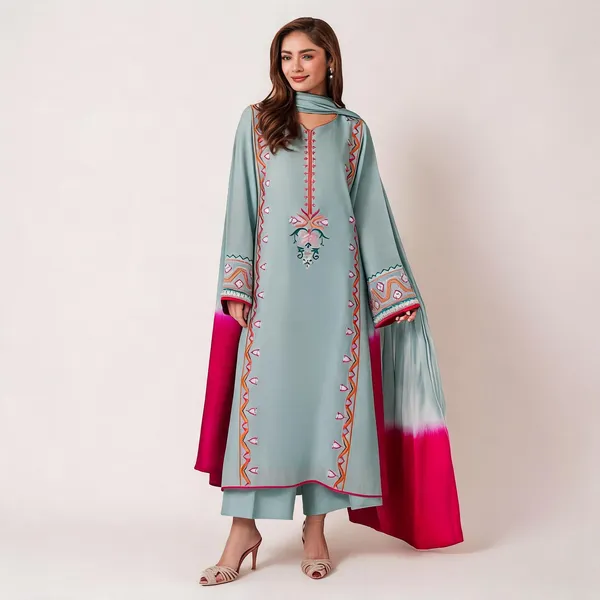 Green_Crepe_Straight_Fit_Floral_Embroidered_Kurta_Set_For_Women