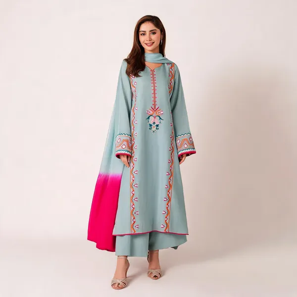Green_Crepe_Straight_Fit_Floral_Embroidered_Kurta_Set_For_Women