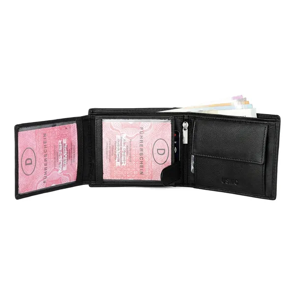 Usmc_Rakhi_Gift_For_Brother_-_Classic_Men'S_Wallet_Premium_Leather_Black