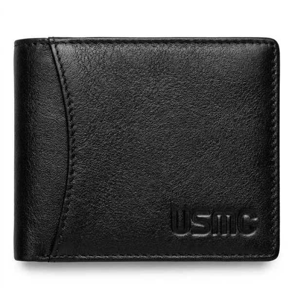 Usmc_Rakhi_Gift_For_Brother_-_Classic_Men'S_Wallet_Premium_Leather_Black