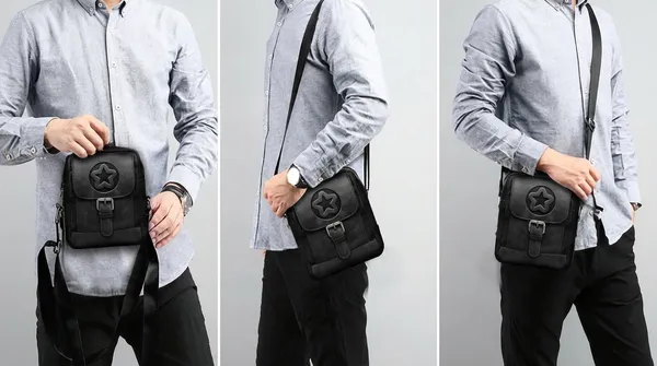 Usmc_Premium_Leather_Mini_Sling_Bag_For_Men_,Women,_Unisex|_Compact,_Durable_&_Stylish_|_Buckle_Closure_|_Front_Zip_Pocket