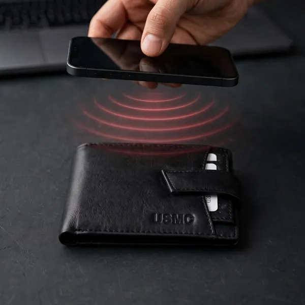 Usmc_Rfid_Protected_Premium_Leather_Wallet_For_Men,_Black