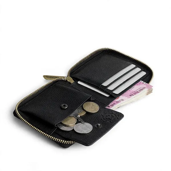 Usmc_Unisex_Zip_Wallet_|_Made_With_Premium_Leather_Material_|_Carefully_Handcrafted_|_Holds_Up_To_8_Cards_|_Slim_And_Easy_To_Fit_In_Pocket_|_Coin_Pocket_With_Button_Closure_|_Carefully_Handcrafted