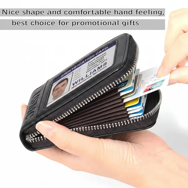 Usmc_Card_Holder_Money_Wallet,_Black,_11.5X1.75X8Cm_|_9_Slot_Vertical,_Credit_Debit_Card_Holder,_Zipper_Coin_Purse,_For_Men_,Women,_Unisex