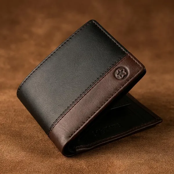 Usmc_Seattle_Black/Brown_Leather_Wallet_For_Men_[Rfid_Blocking]