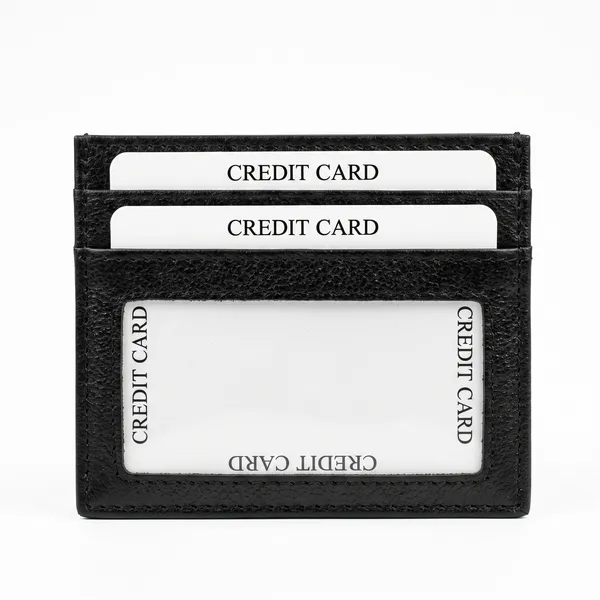 Usmc_Credit_Card_Holder_With_Id_Window_-_[Rfid_Blocking]_Premium_Leather_Slim_Wallet_Credit_Card_Case_Sleeve,_Black_|_Card_Cases_With_Id_Window_For_Men_Women,_Black