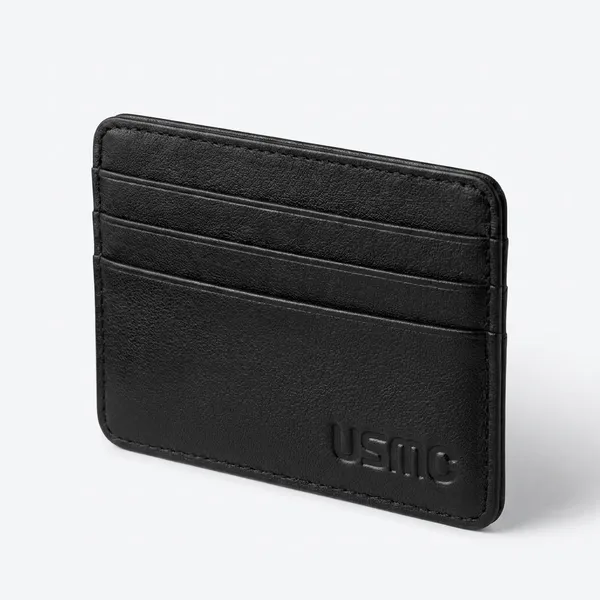 Usmc_Credit_Card_Holder_With_Id_Window_-_[Rfid_Blocking]_Premium_Pu_Leather_Slim_Wallet_Credit_Card_Case_Sleeve,_Black_|_Card_Cases_With_Id_Window_For_Men_Women,_Black
