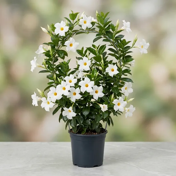 White_Mandevilla_Flowering_Plant