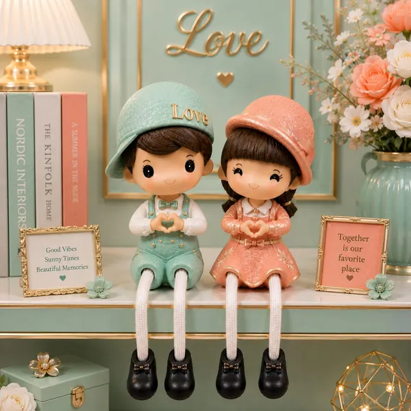 Polyresin_Seated_Heart_Couple_Showpiece