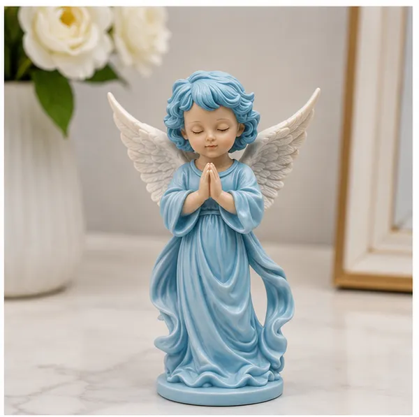 Polyresin_Decorative_Blue_Praying_Guardian_Angel_Showpiece