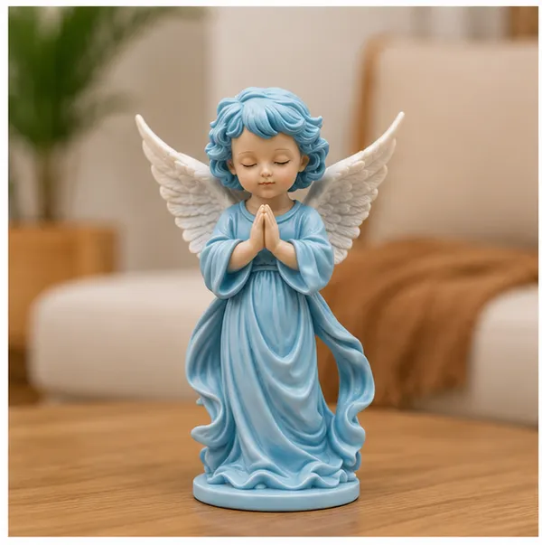 Polyresin_Decorative_Blue_Praying_Guardian_Angel_Showpiece