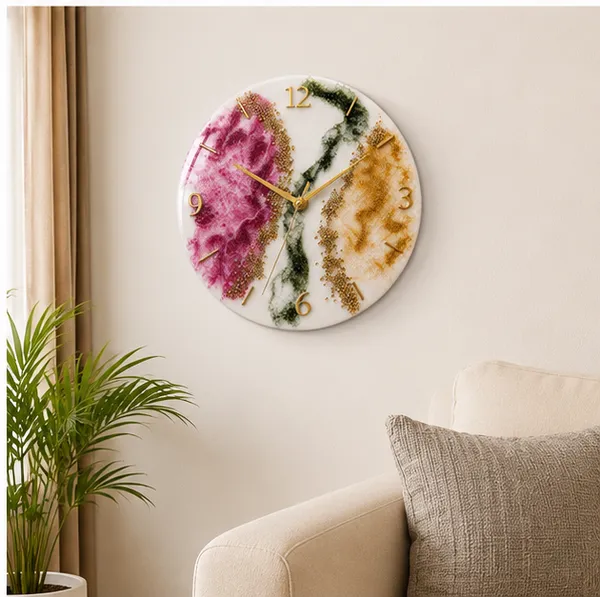 Polyresin_Floral_Embossed_Wall_Clock_for_Bedroom_Living_Room