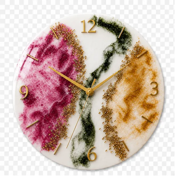 Polyresin_Floral_Embossed_Wall_Clock_for_Bedroom_Living_Room