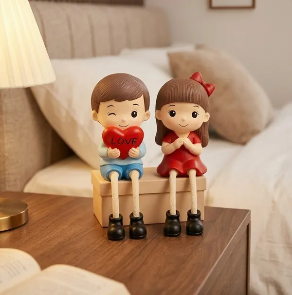 Polyresin_Hand_Painted_Heart_Sitting_Couple_Showpiece