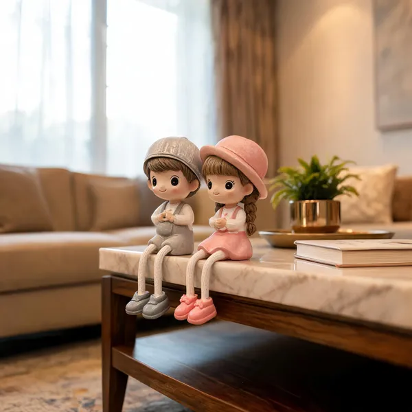 Polyresin_Boy_Girl_Seated_Heart_Couple_Showpiece