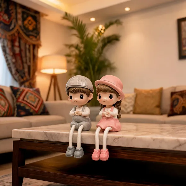 Polyresin_Boy_Girl_Seated_Heart_Couple_Showpiece