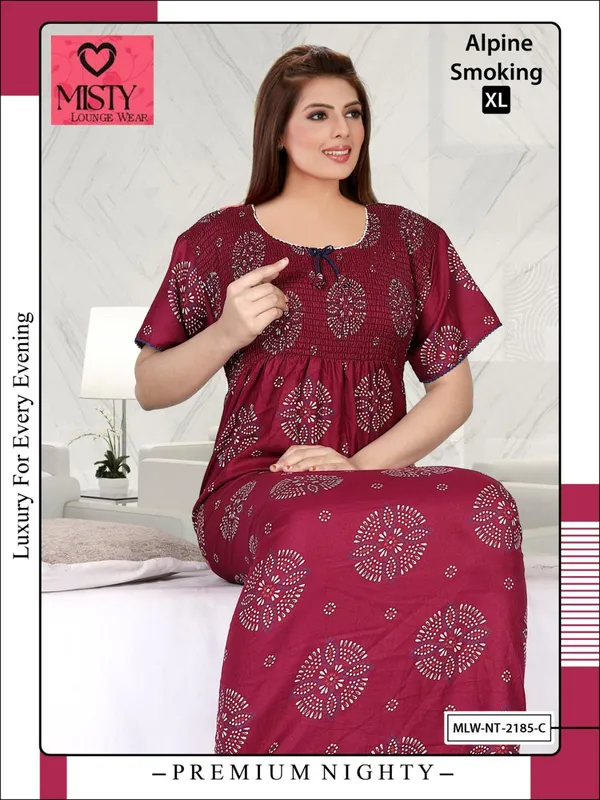 Burgundy_Beauty_Alpine_Relaxed_Fit_Nighty_For_Women