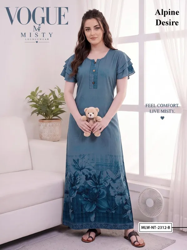 Ocean_Blue_Alpine_Relaxed_Fit_Nighty_For_Women