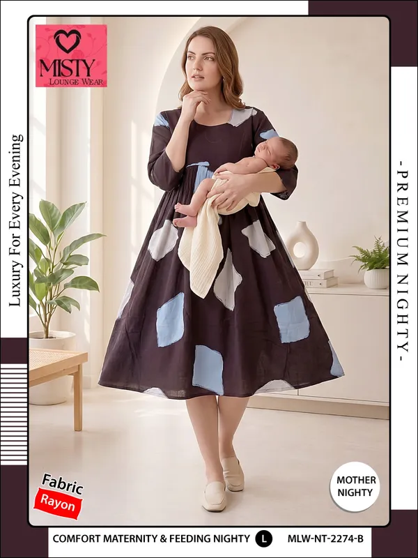 Royal_Berry_Rayon_Maternity_Nighty_For_Women