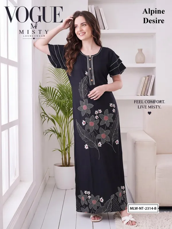 Black_Alpine_Maxi_Nighty_For_Women