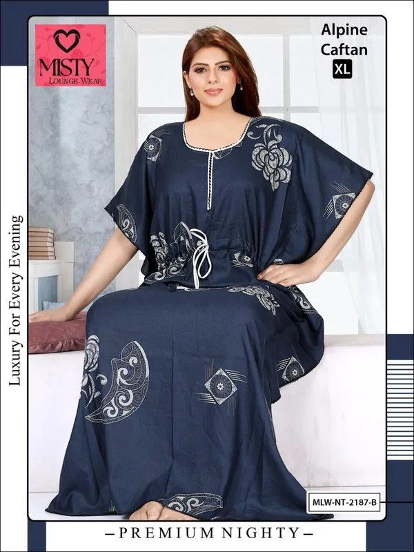 Navy_Alpine_Kaftan_Nightdress_For_Women