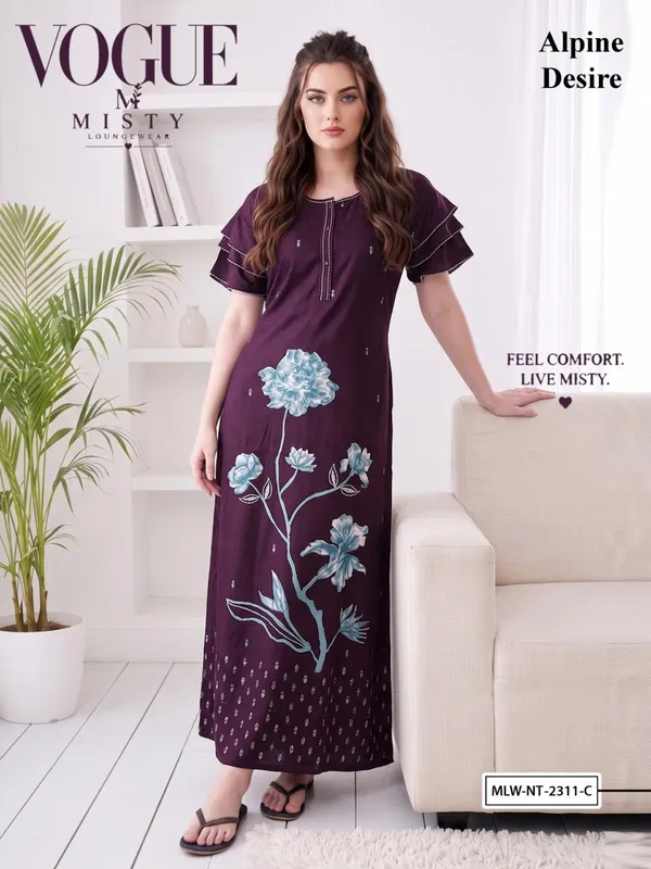 Wine_Alpine_Relaxed_Fit_Nighty_For_Women