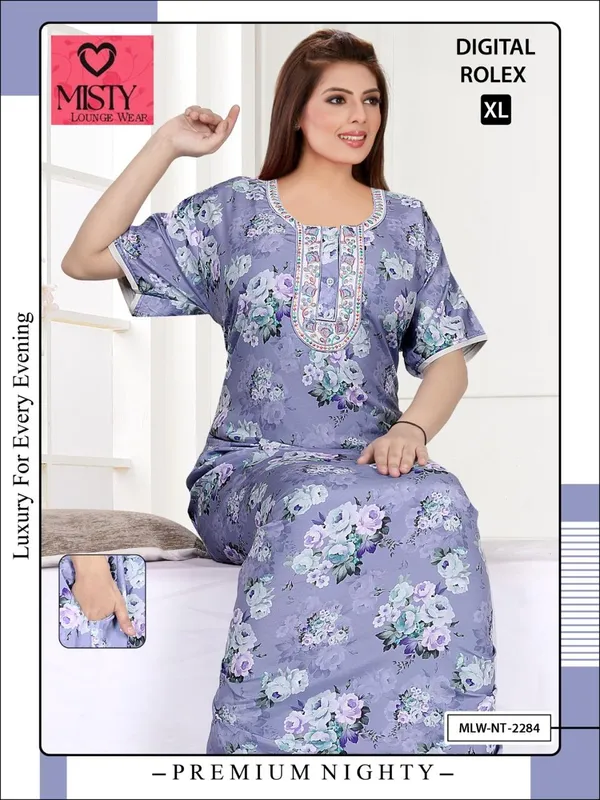Lavender_Polyester_Viscose_Relaxed_Fit_Nighty_For_Women
