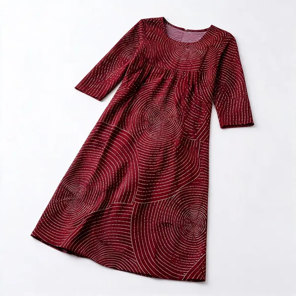 Maroon_Rayon_Relaxed_Fit_Maternity_Feeding_Nighty_For_Women
