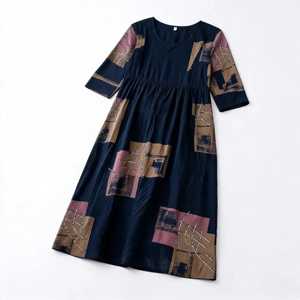 Navy_Rayon_Relaxed_Fit_Maternity_Feeding_Nighty_For_Women