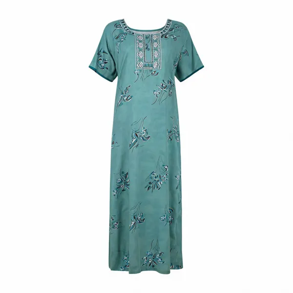 Teal_Alpine_Floral_Relaxed_Fit_Nighty_For_Women