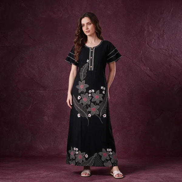 Black_Alpine_Maxi_Nighty_For_Women