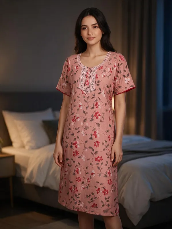 Mustard_Alpine_Floral_Relaxed_Fit_Nightgown_For_Women