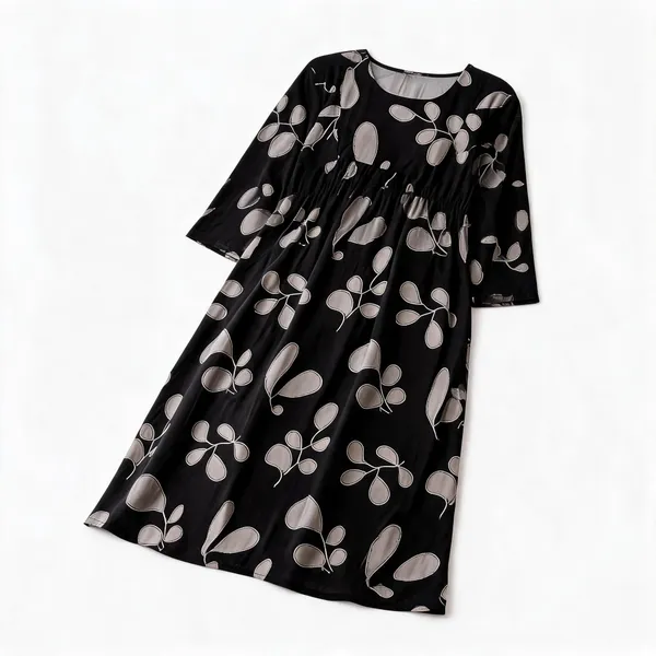 Black_Rayon_Relaxed_Fit_Maternity_Nighty_For_Women