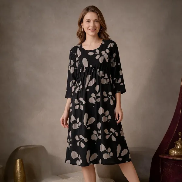 Black_Rayon_Relaxed_Fit_Maternity_Nighty_For_Women