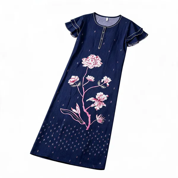 Navy_Alpine_Relaxed_Fit_Nightgown_For_Women