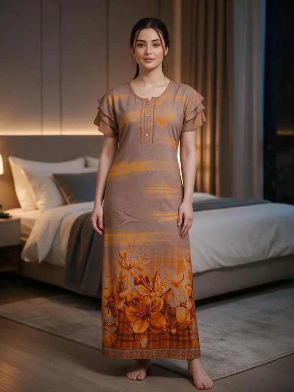 Brown_Alpine_Relaxed_Straight_Fit_Nightdress_For_Women
