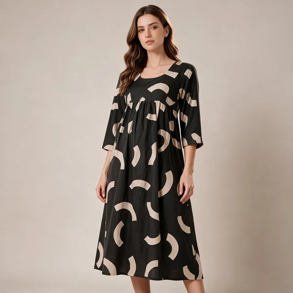 Black_Rayon_Relaxed_Fit_Maternity_Nighty_For_Women