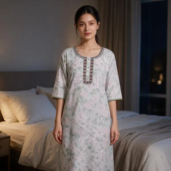 Light_Grey_Alpine_Full_Length_Nightgown_For_Women