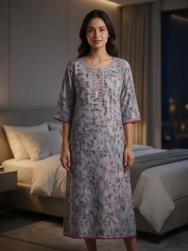 Grey_Alpine_Relaxed_Fit_Nightdress_For_Women