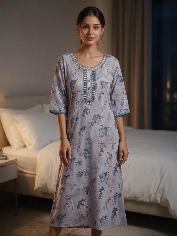 Grey_Alpine_Relaxed_Fit_Nightdress_For_Women
